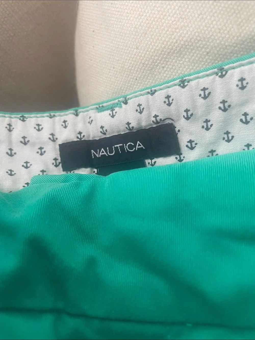 Nautica Women's Teal Shorts with Belt Loop Detail